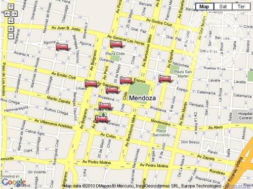 Mendoza Hotel Map thumb
